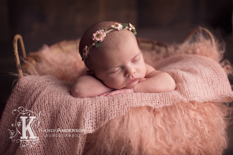 Newborn baby photographed in the Carlin newborn studio