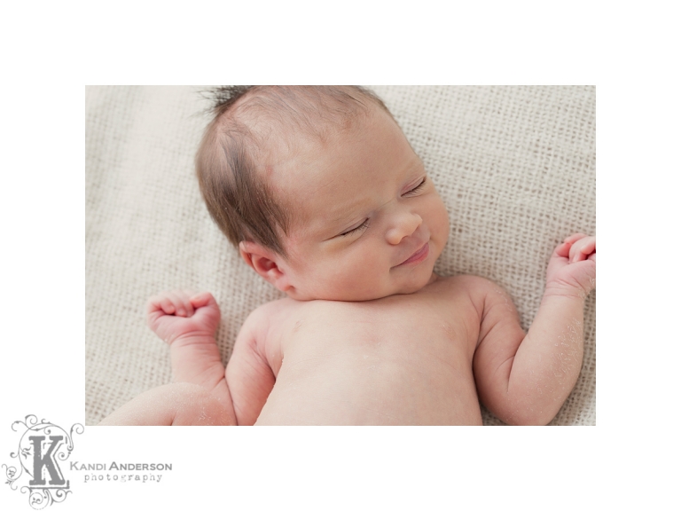 newborn baby girl photographed in Kandi Anderson Photography Sstudio