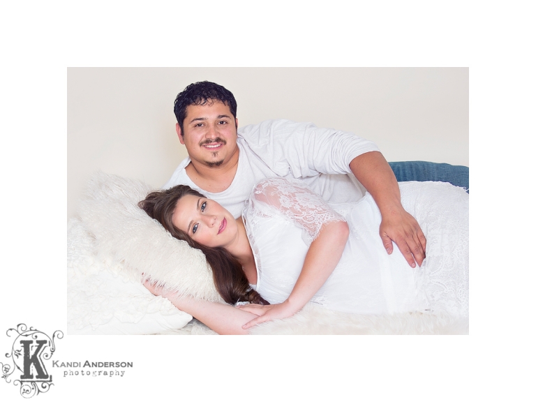 beautiful young couple during a maternity photo session with kandi anderson photography