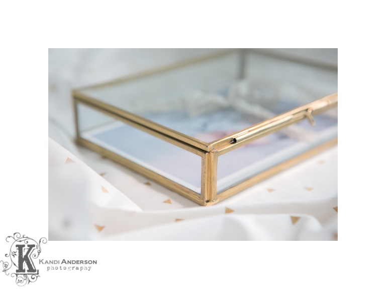 gold heirloom keepsake box offered at Kandi Anderson newborn photography