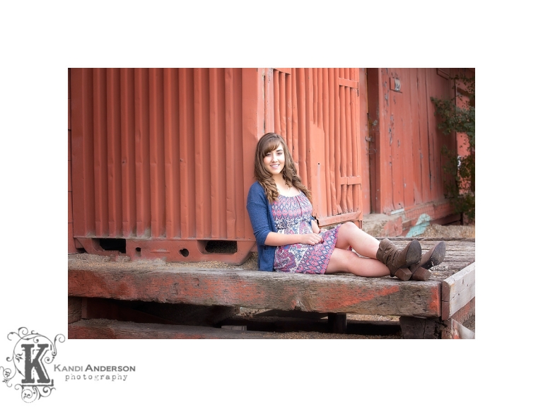 back alley location for high school senior photo session with Kandi Anderson