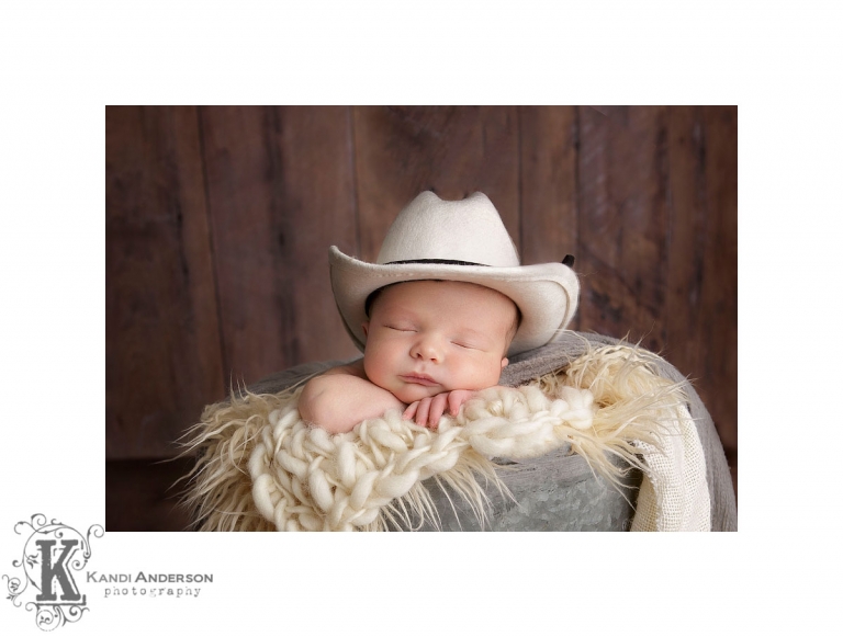 Newborn Baby boy in Stetson Hat