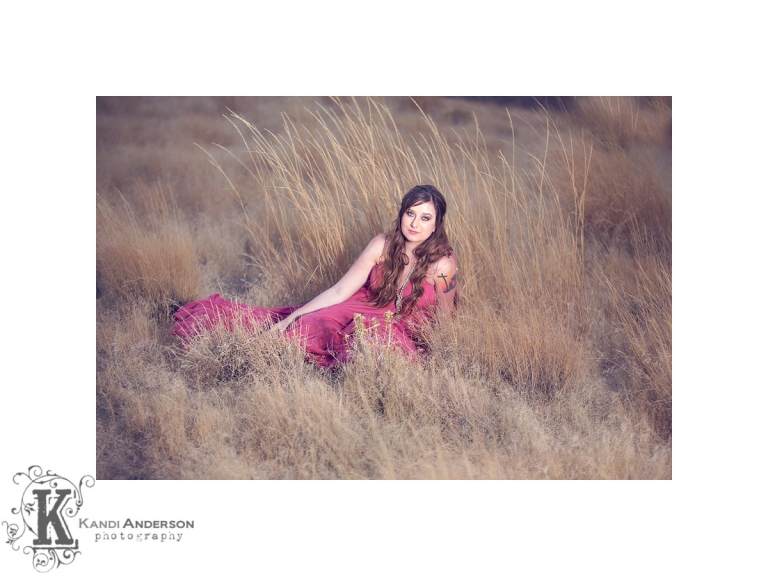 girl in golden field of grass