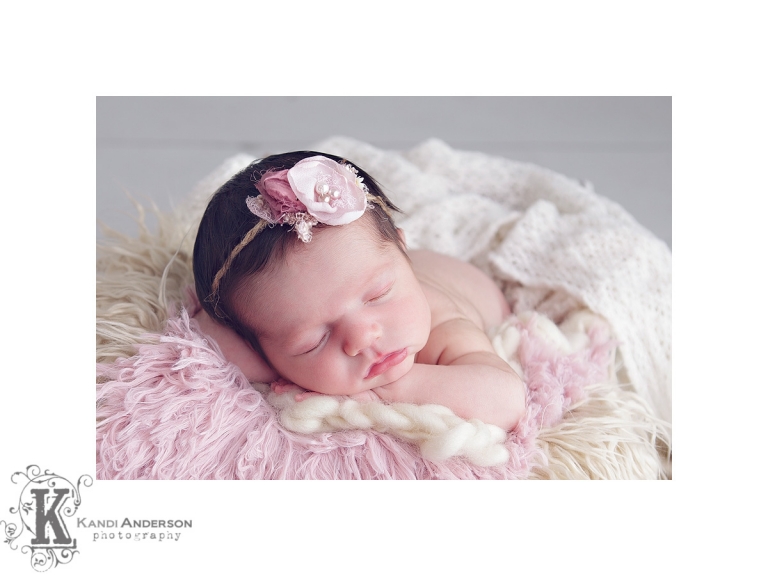 luneberry headband on newborn baby girl