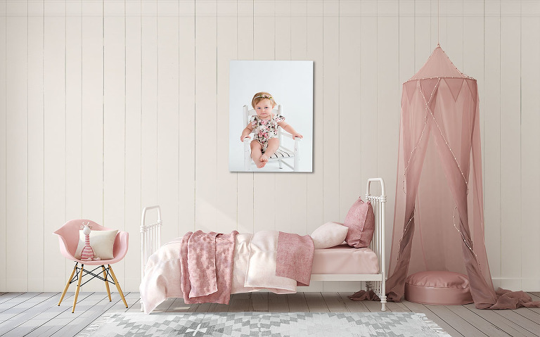 Wall display guide of little girls pink bedroom
