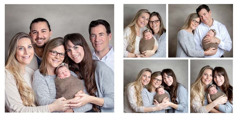 Extended Family newborn family photo shoot